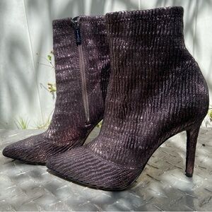 🔮 Jessica Simpson Lailra Women's metallic microfiber suede boots size 9 🔮